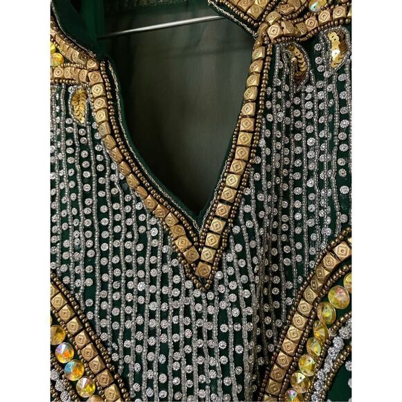 KoC Chiffon Women Kaftan Farasha Caftan Long Wedding Maxi Beach Dress One Size - Picture 5 of 7